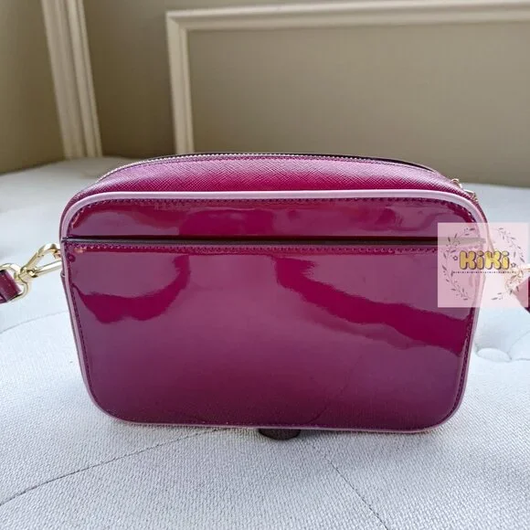 Kate Spade Oh Snap Mini Camera Bag Dark Raspberry Multi KJ054 - Picture 6 of 11